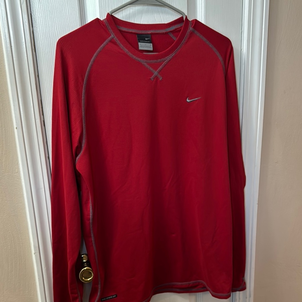 Nike Men's Crimson Long Sleeve Tee